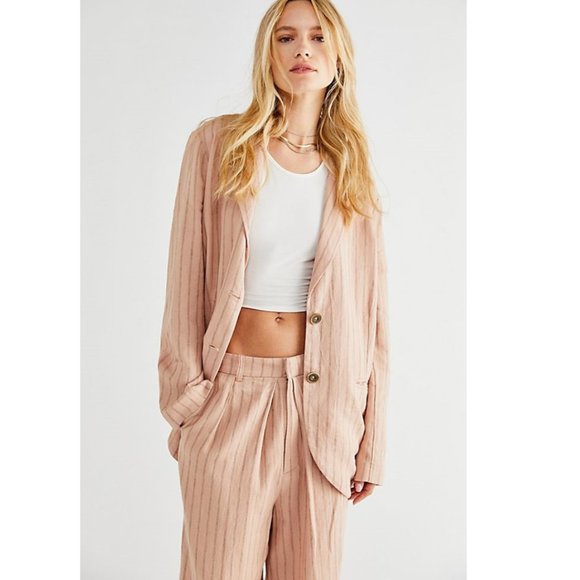 Free People Jackets & Blazers - Free People Striped Vida Blazer